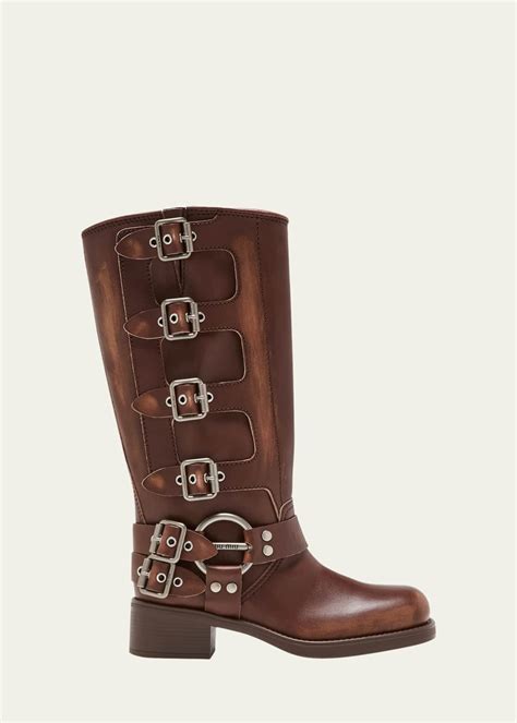 miu miu harness boots|miu biker boots.